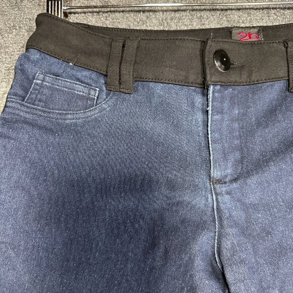 2B bebe Jeans Leggings Womens 28 Skinny Denim Front Black Knit Back - Picture 4 of 8